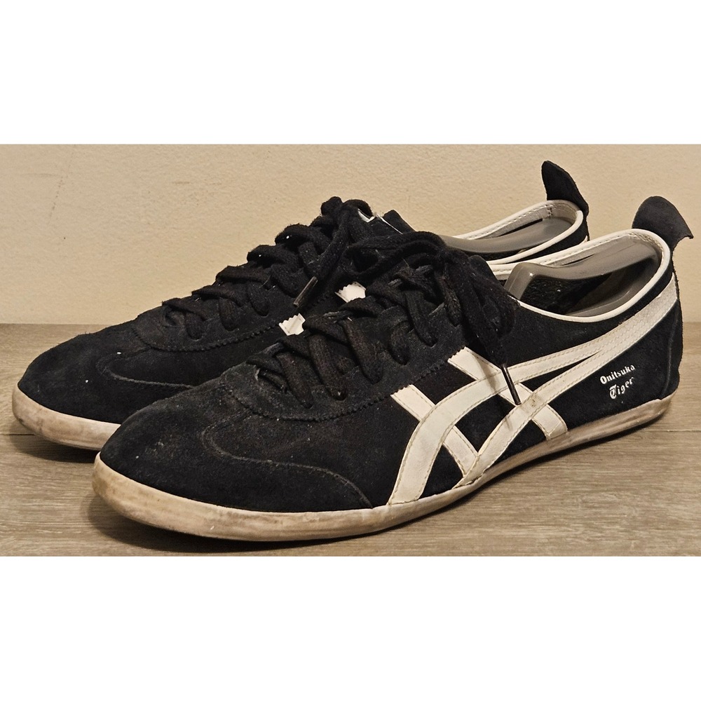 Onitsuka Tiger Mexico 66 Mens Black White Leather Suede Sneakers D2Q4L Size 14
